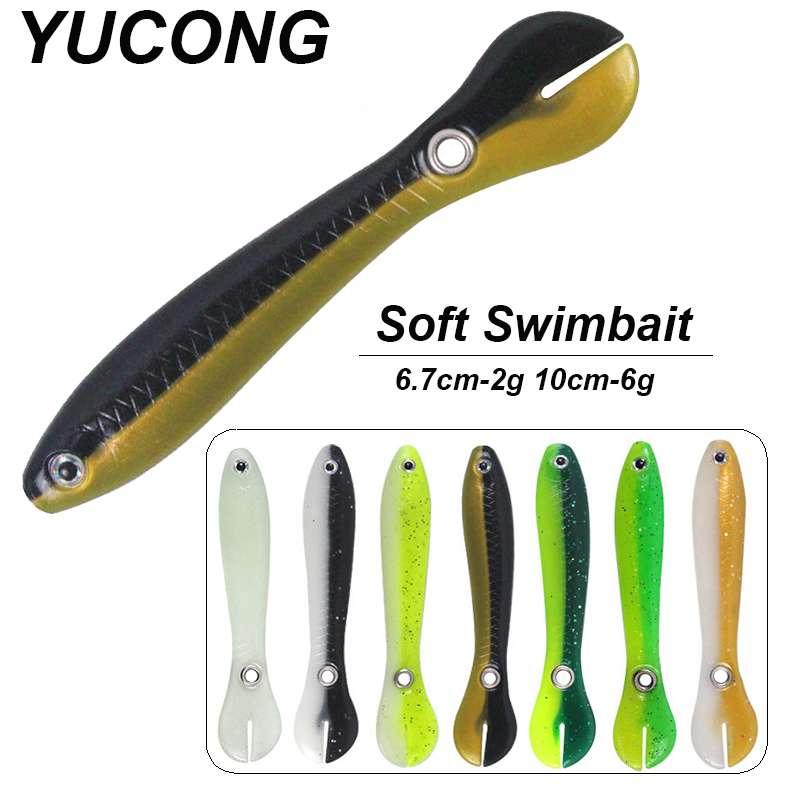 Fishing Lure Swimbait - YUCONG 3/5PCS Soft Fishing Baits 6.7cm-2g