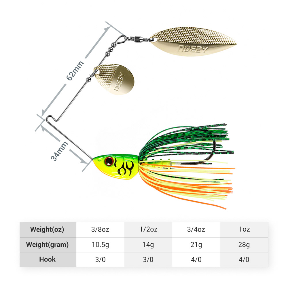 Noeby Spinnerbait 10.5g 14g 21 - مراجعة Fishing Lure Swimbait وسعره