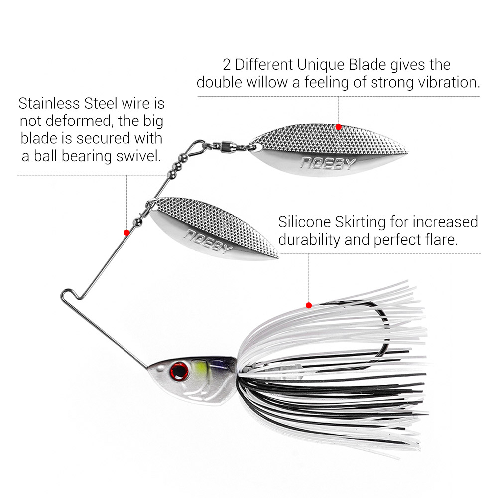 Noeby Spinnerbait 10.5g 14g 21 - مراجعة Fishing Lure Swimbait وسعره