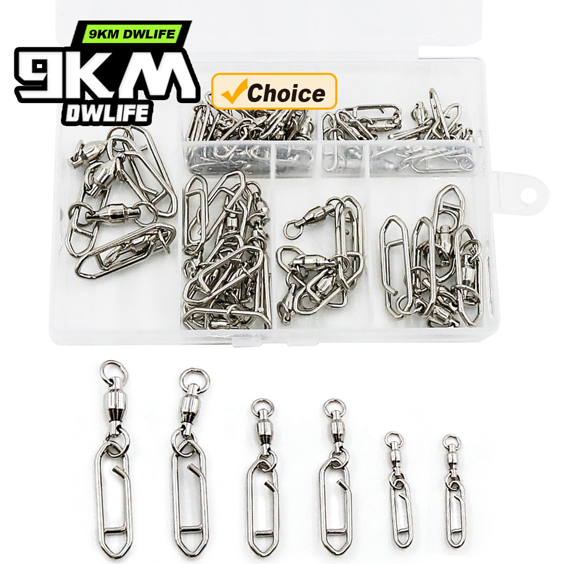 9KM Fishing Swivel Snap Kit 50 - مراجعة Fishing Lure Kit وسعره
