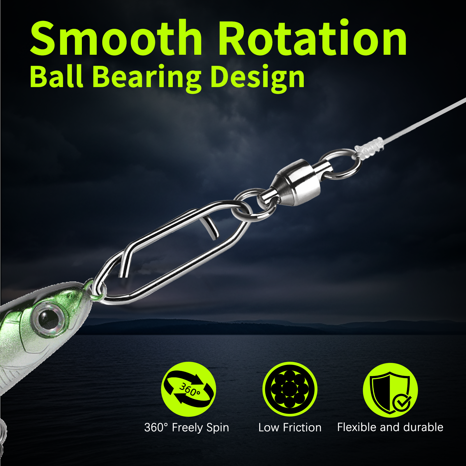 9KM Fishing Swivel Snap Kit 50 - مراجعة Fishing Lure Kit وسعره