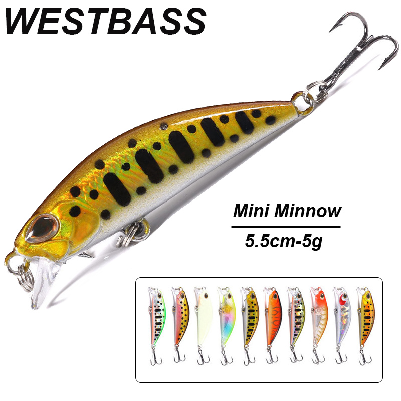 WESTBASS 1PX Micro Minnow Lure - مراجعة Fishing Lure Jerkbait وسعره