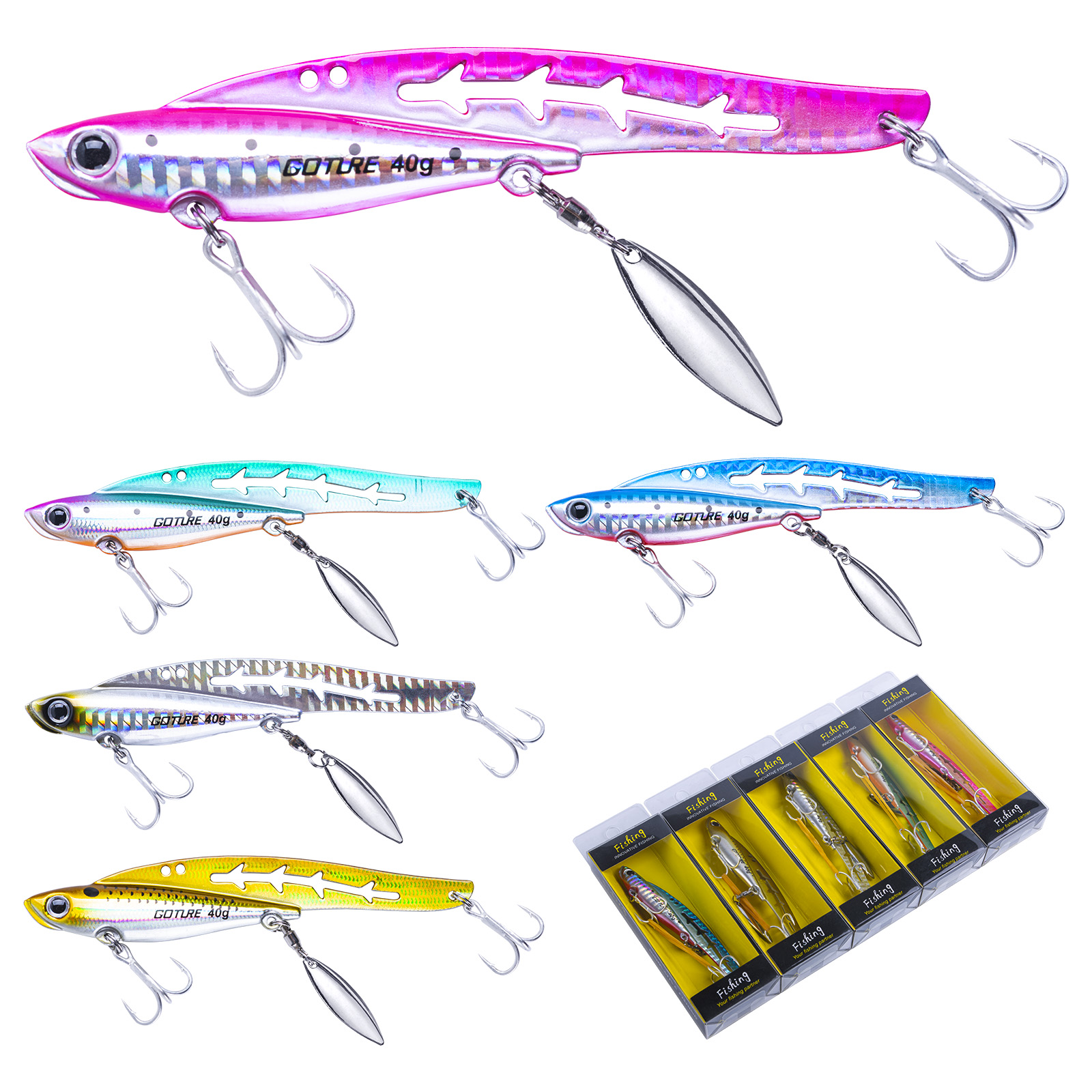 Goture Fishing Lures 5pcs Meta - مراجعة Fishing Lure Blade Bait وسعره