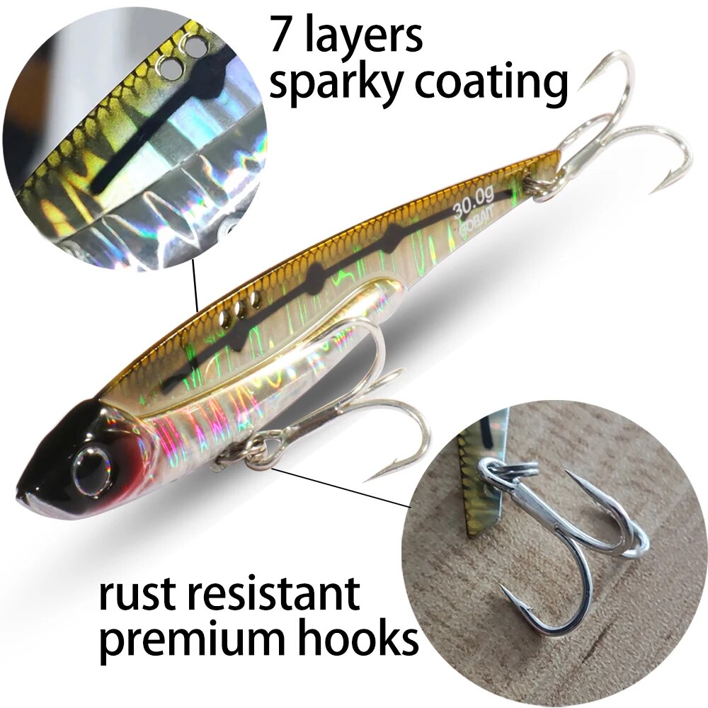 GOBAIT VIB Fishing Lure 20g 25 - مراجعة Fishing Lure Blade Bait وسعره
