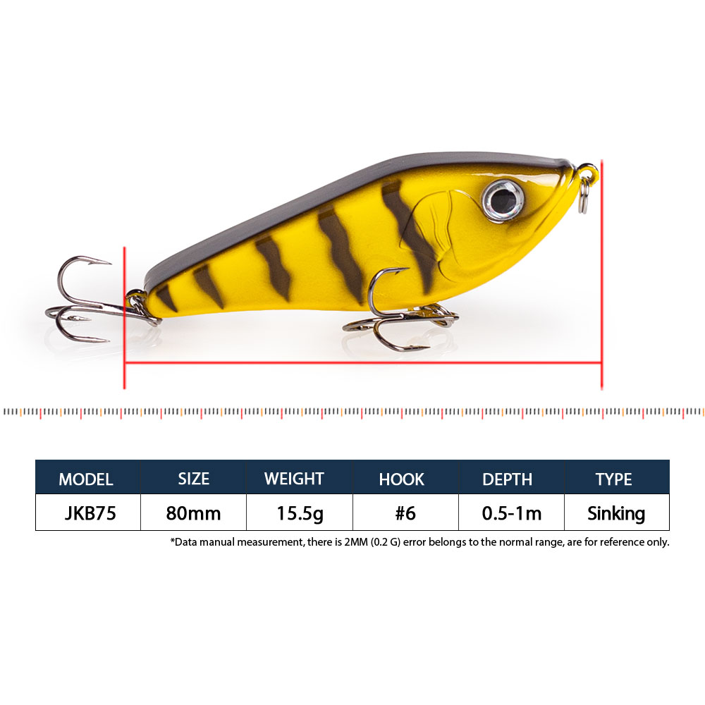 80mm/15.5g Muskies Jerkbait Pi - مراجعة Fishing Lure Jerkbait وسعره