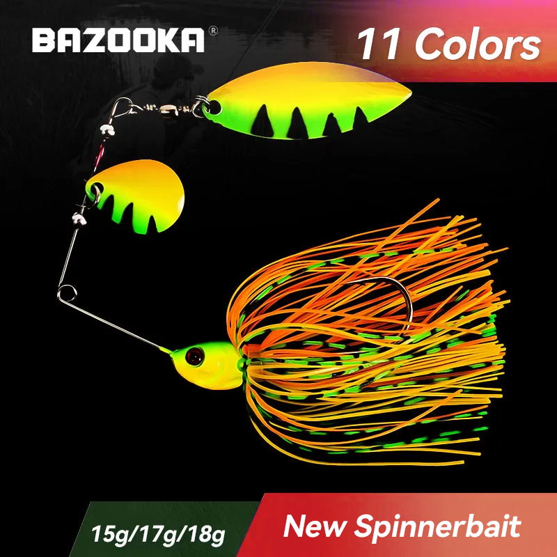 Bazooka 15g 18g Spinnerbait Fi - مراجعة Fishing Lure Buzzbait وسعره