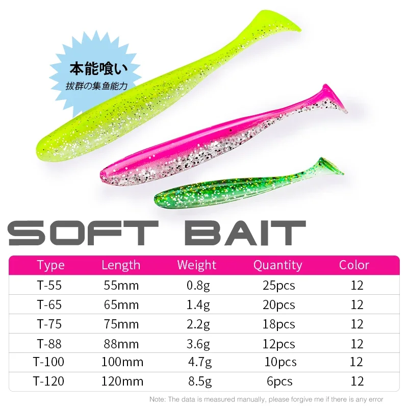 TSURINOYA NEW SIZE 100mm 120mm - مراجعة Fishing Lure Soft Plastic وسعره