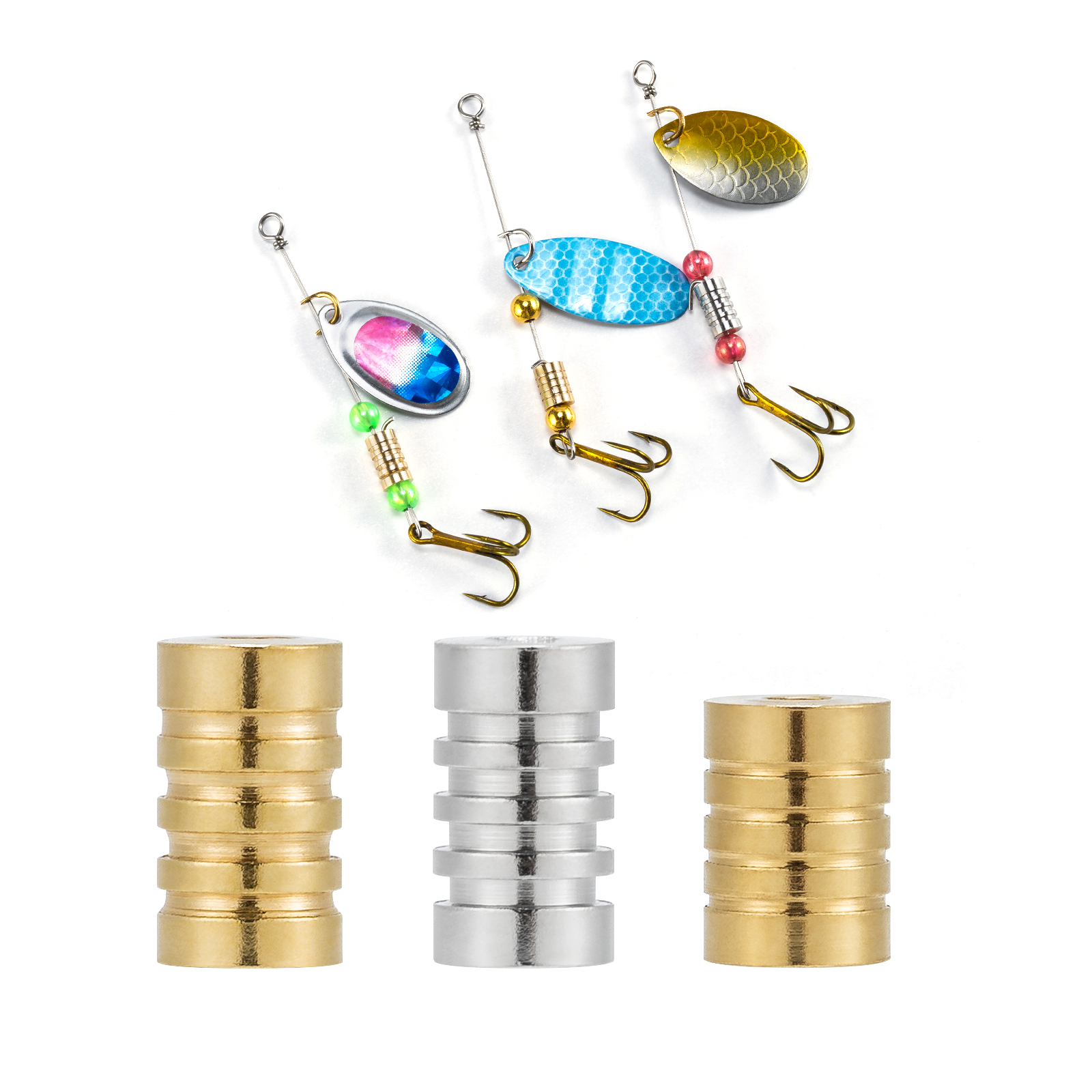 10PCS Fishing Spinner Bead Lur - مراجعة Fishing Lure Spinner وسعره