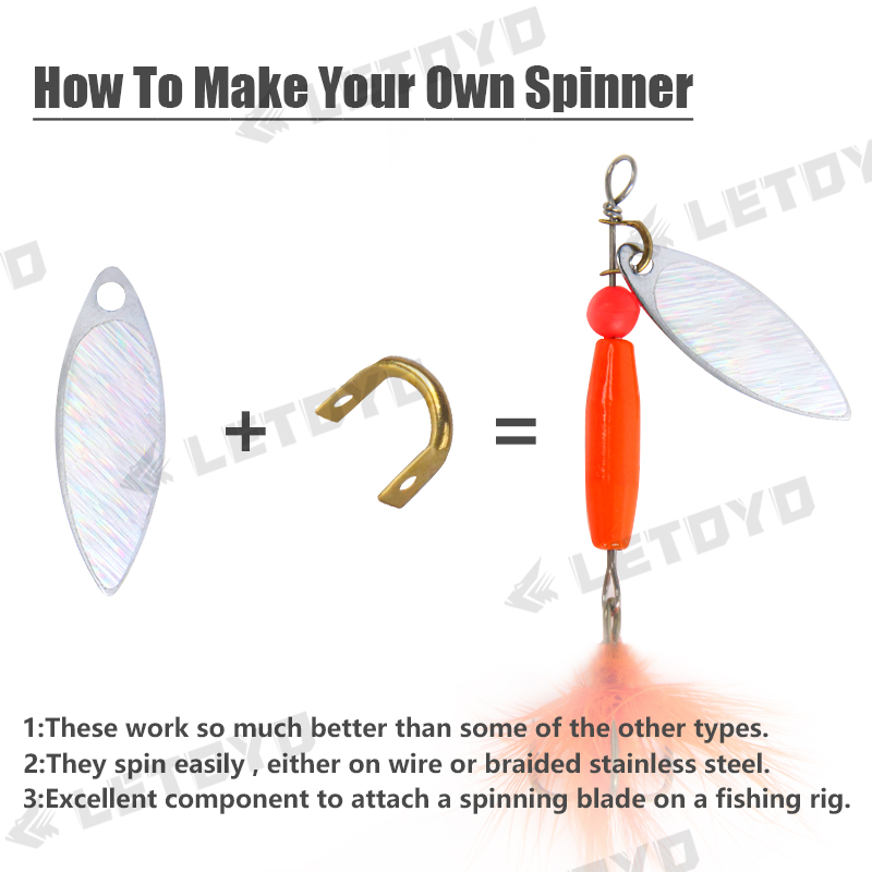 LETOYO 100pcs Folded Clevises  - مراجعة Fishing Lure Spinner وسعره