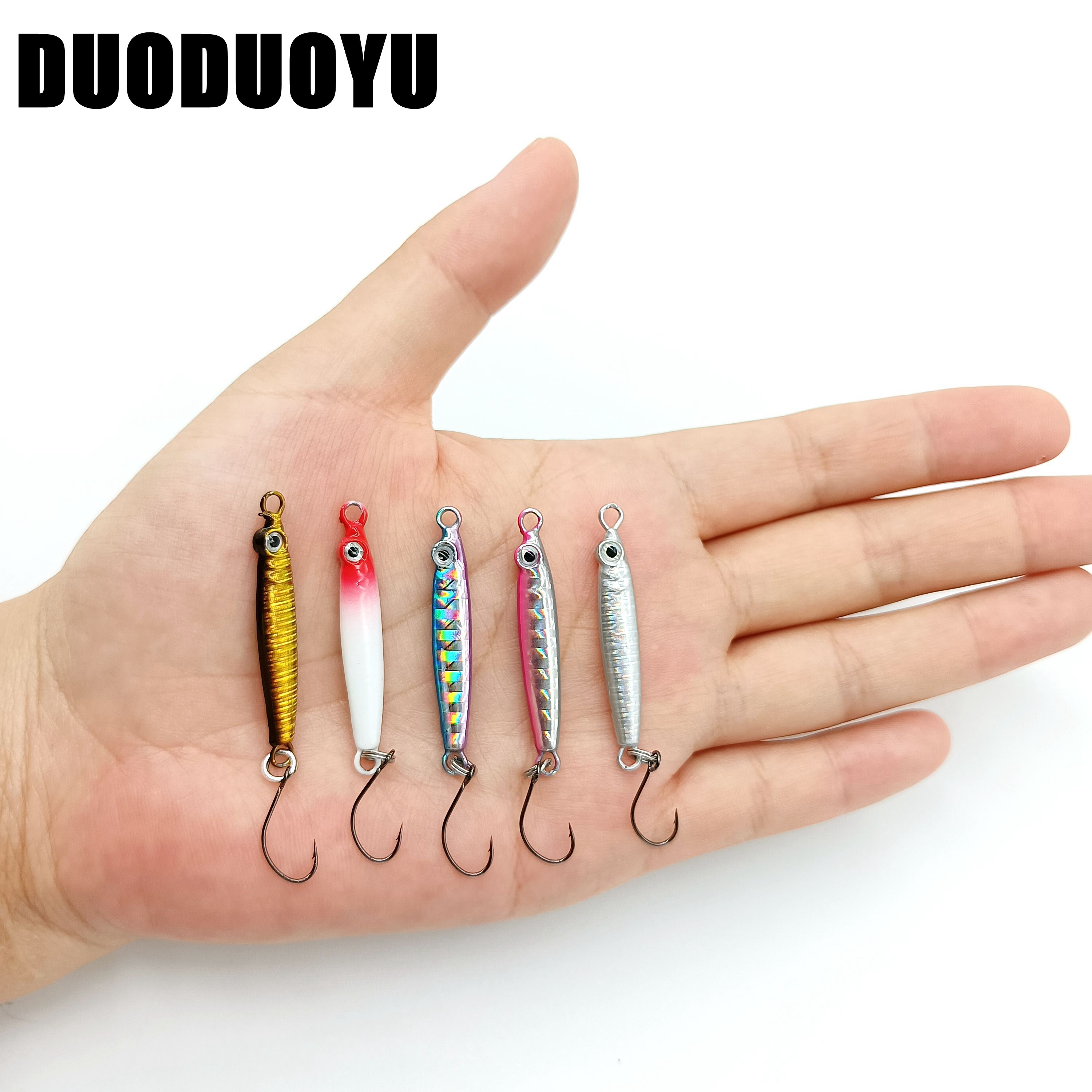 DUODUOYU 5PCS Mini  Metal Jig  - مراجعة Fishing Lure Soft Plastic وسعره