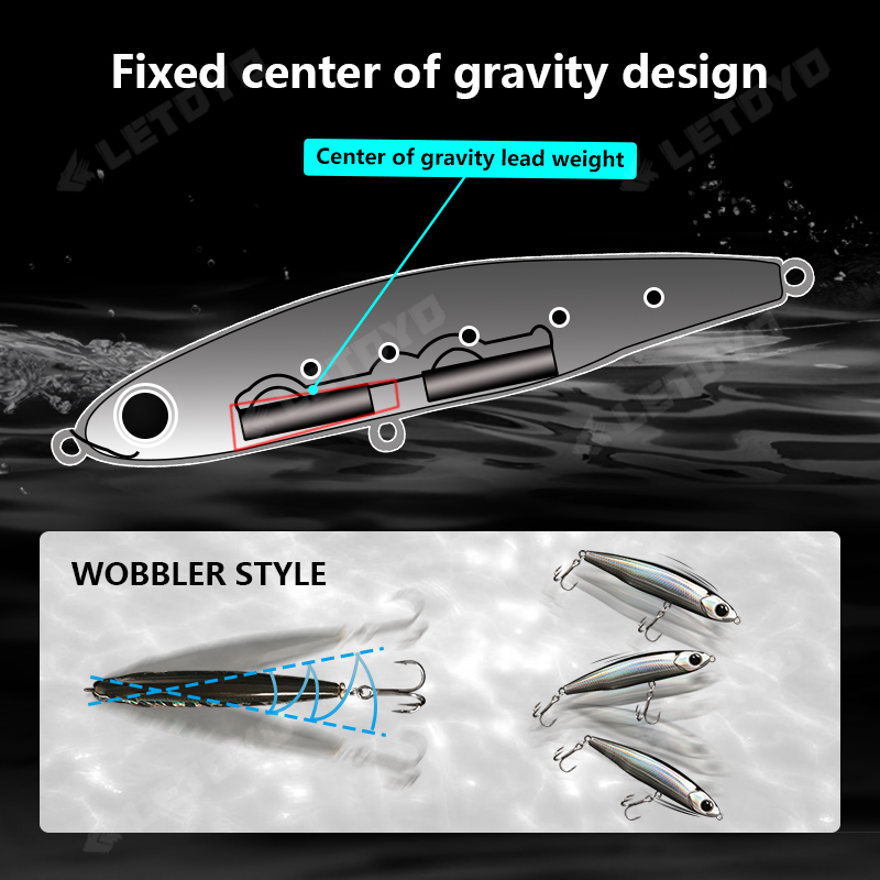LETOYO Sinking Pencil 17g 12g- - مراجعة Fishing Lure Swimbait وسعره