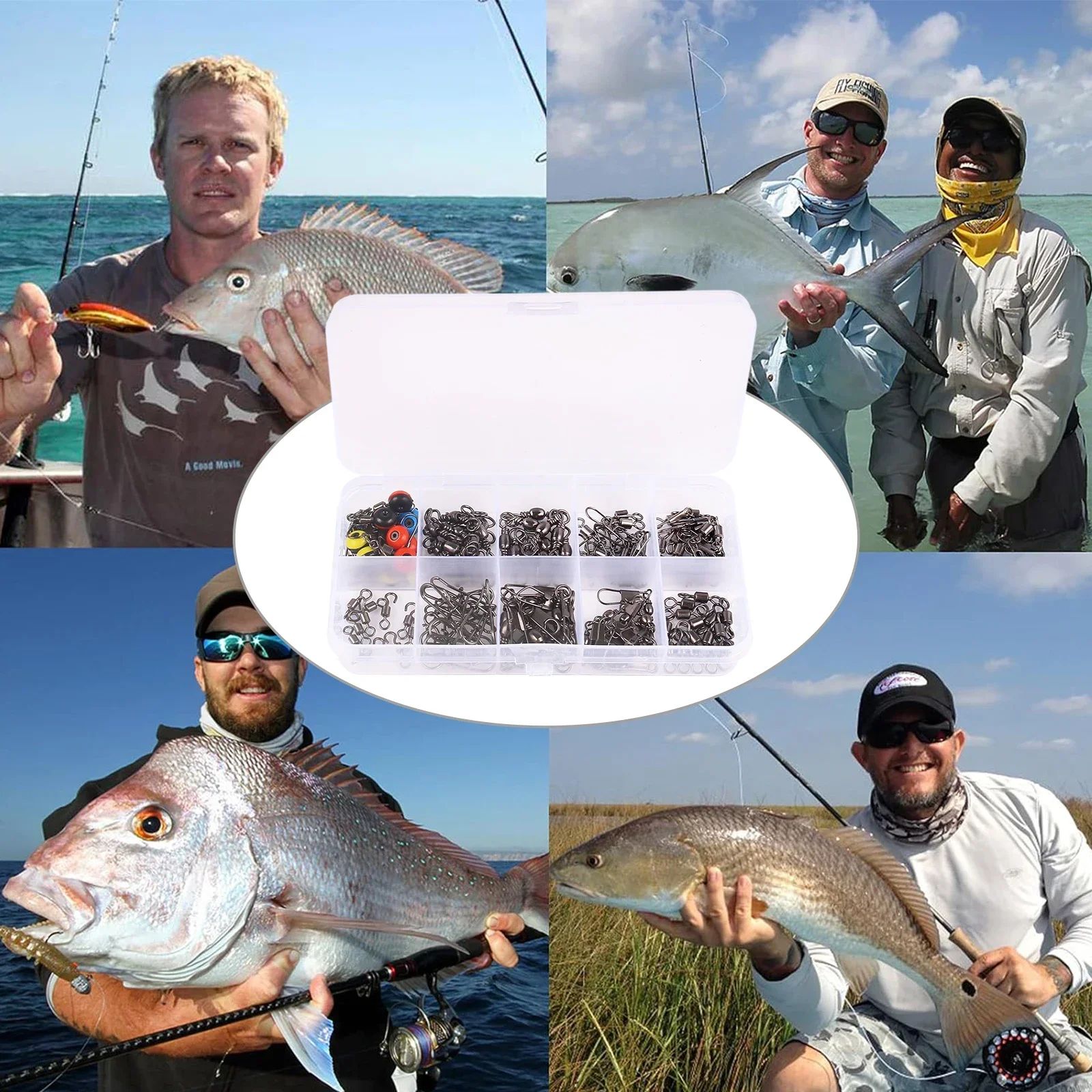 115pcs Fishing Swivel Connecto - مراجعة Fishing Lure Kit وسعره