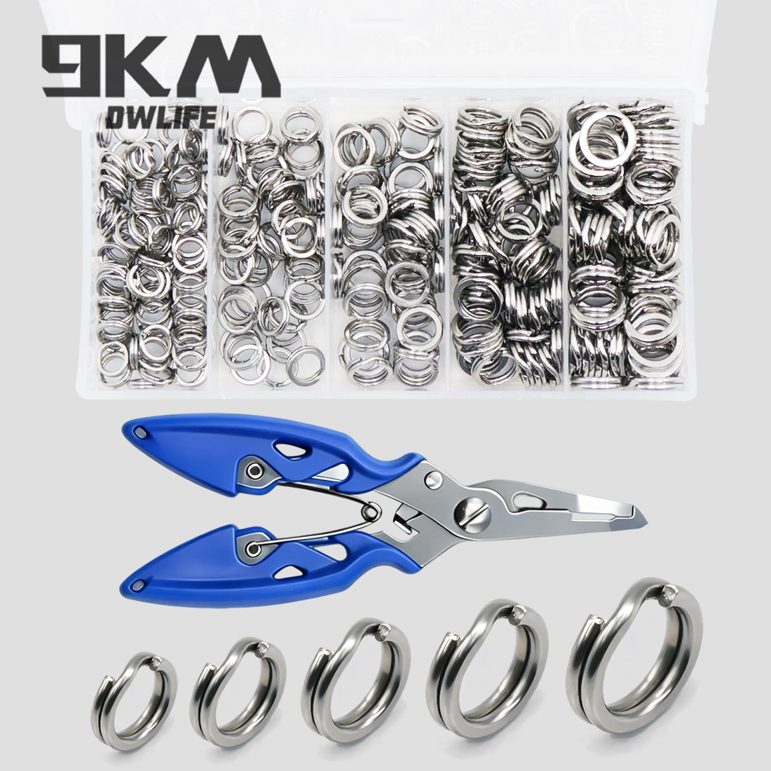 9KM 260-280pcs Fishing Split R - مراجعة Fishing Lure Kit وسعره