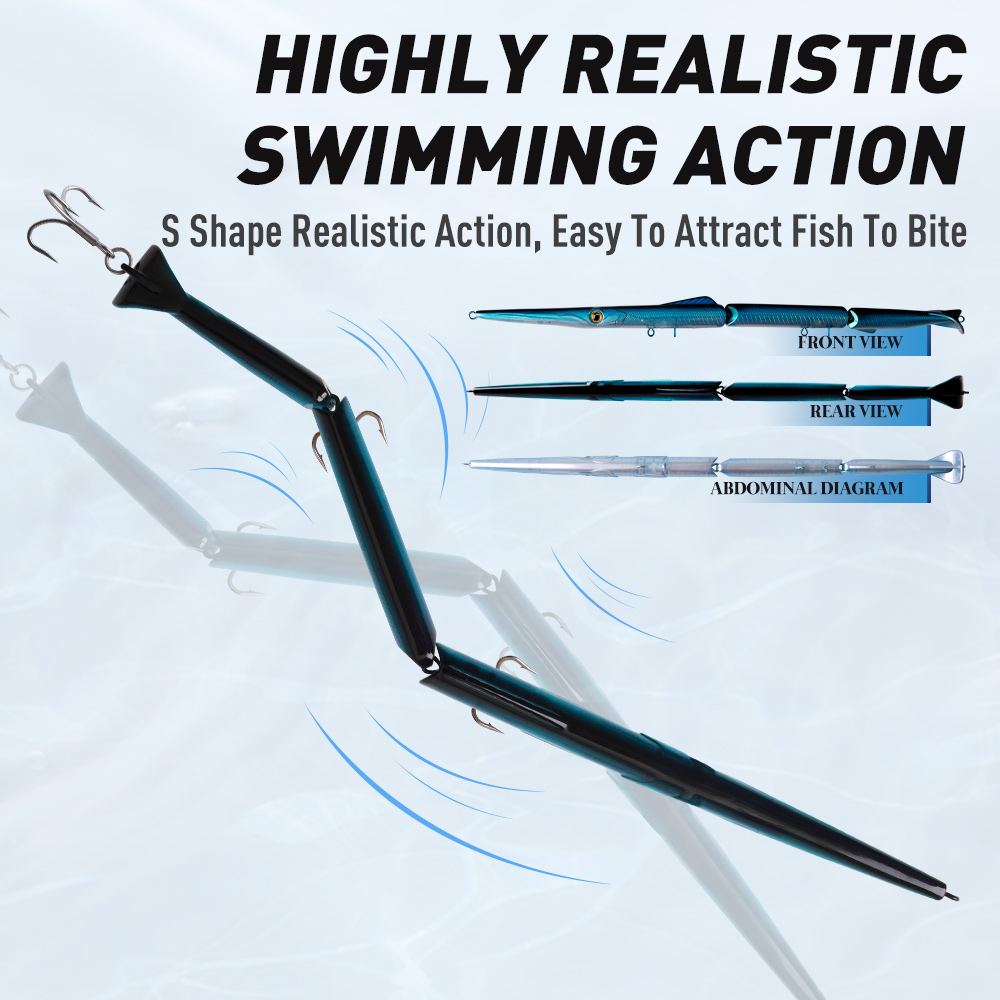 YOOFISH Jointed Pencil Bait 3  - مراجعة Fishing Lure Popper وسعره