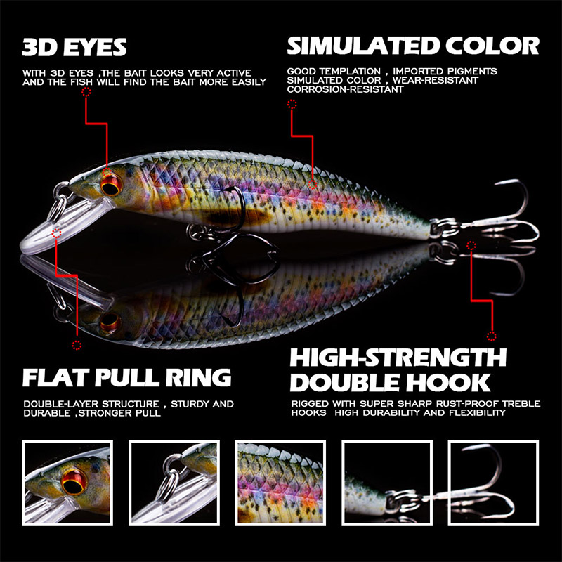 Agoie 3g 7g Popular Jerkbait M - مراجعة Fishing Lure Popper وسعره