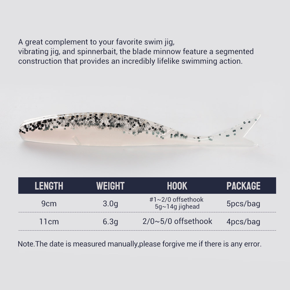 NOEBY Soft Lure Blade Minnow 9 - مراجعة Fishing Lure Blade Bait وسعره