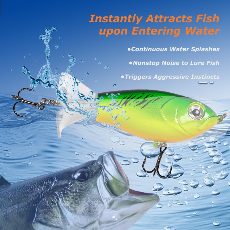 Wondersee 3-Blade Topwater Fis - مراجعة Fishing Lure Blade Bait وسعره