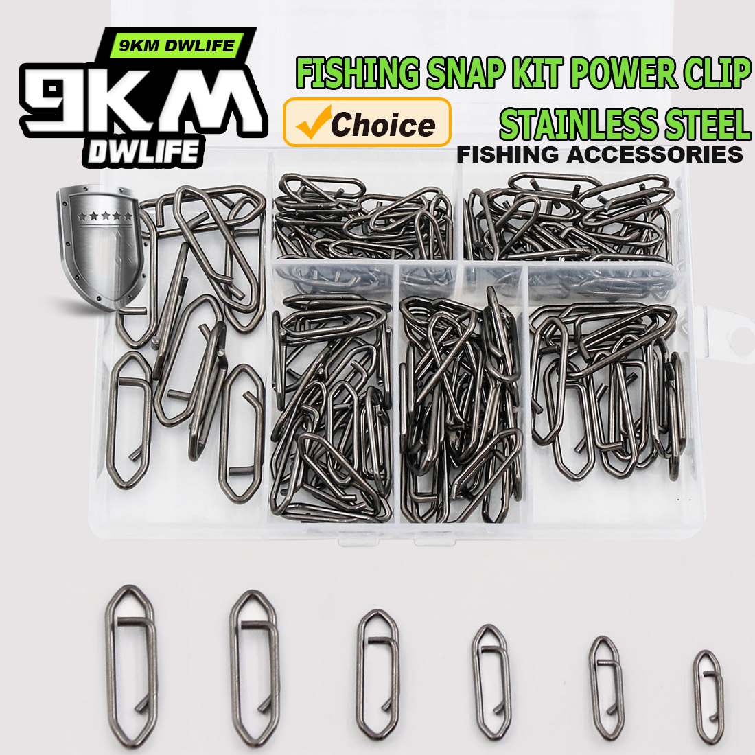 9KM Fishing Snap Kit 110pcs Po - مراجعة Fishing Lure Making Kit وسعره