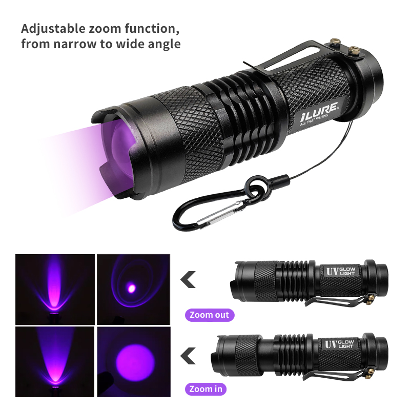 Mini UV Flashlight 395nm Ultra - مراجعة Fishing Lure Kit وسعره