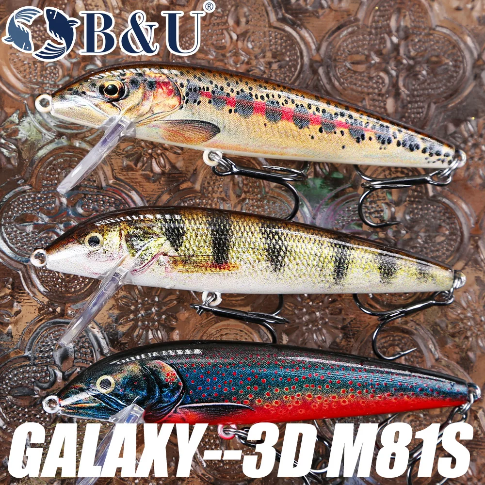 B&U 80mm Sinking Minnow Wobbli - مراجعة Fishing Lure Jerkbait وسعره