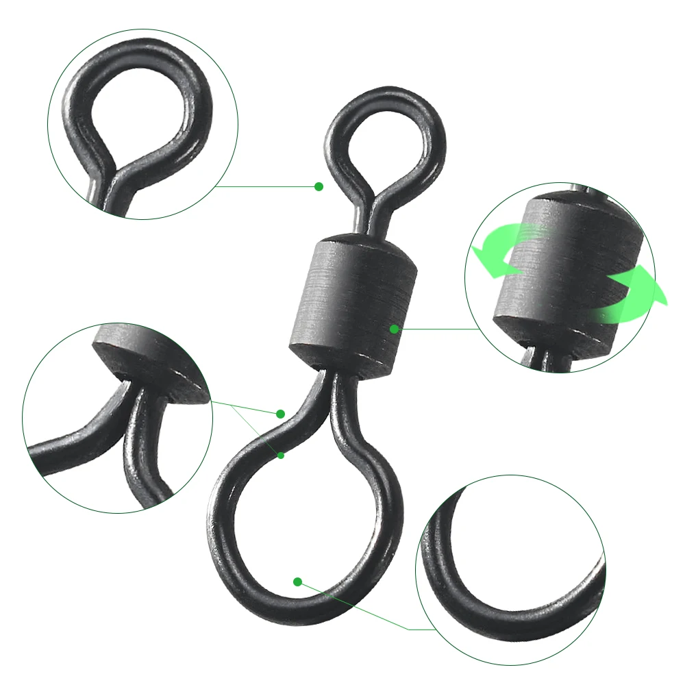 100pcs Carp Fishing Swivel Big - مراجعة Fishing Lure Accessories وسعره