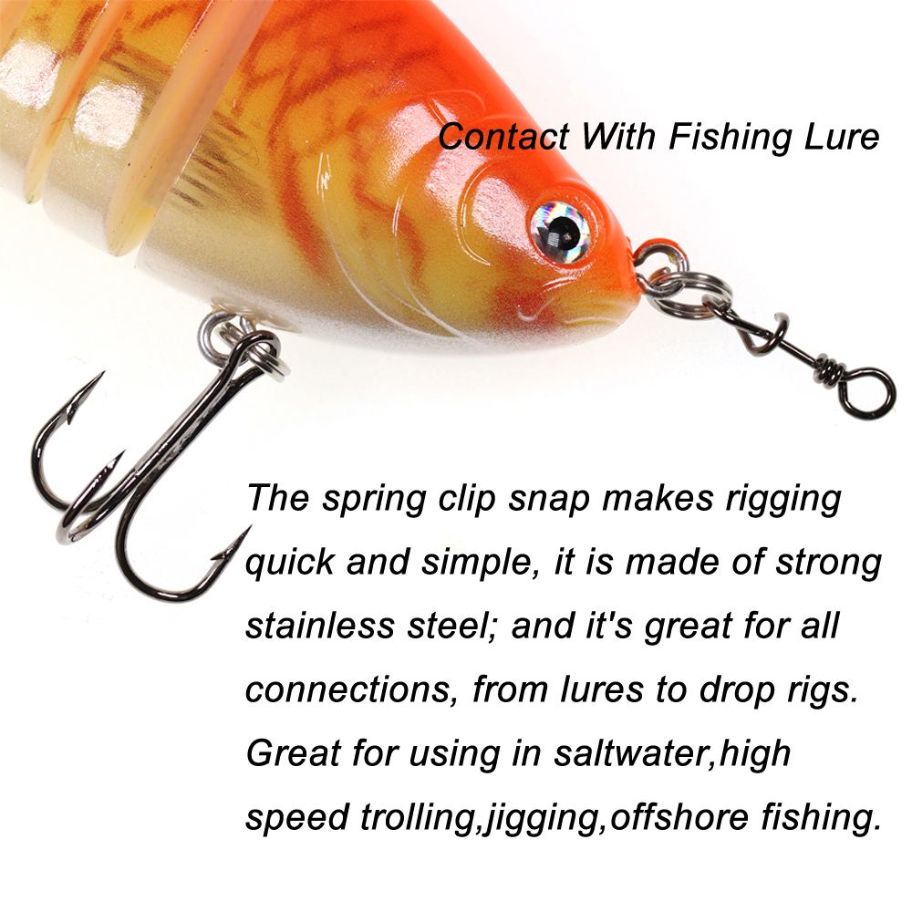 Bimoo 50pcs Stainless Steel Qu - مراجعة Fishing Lure Accessories وسعره