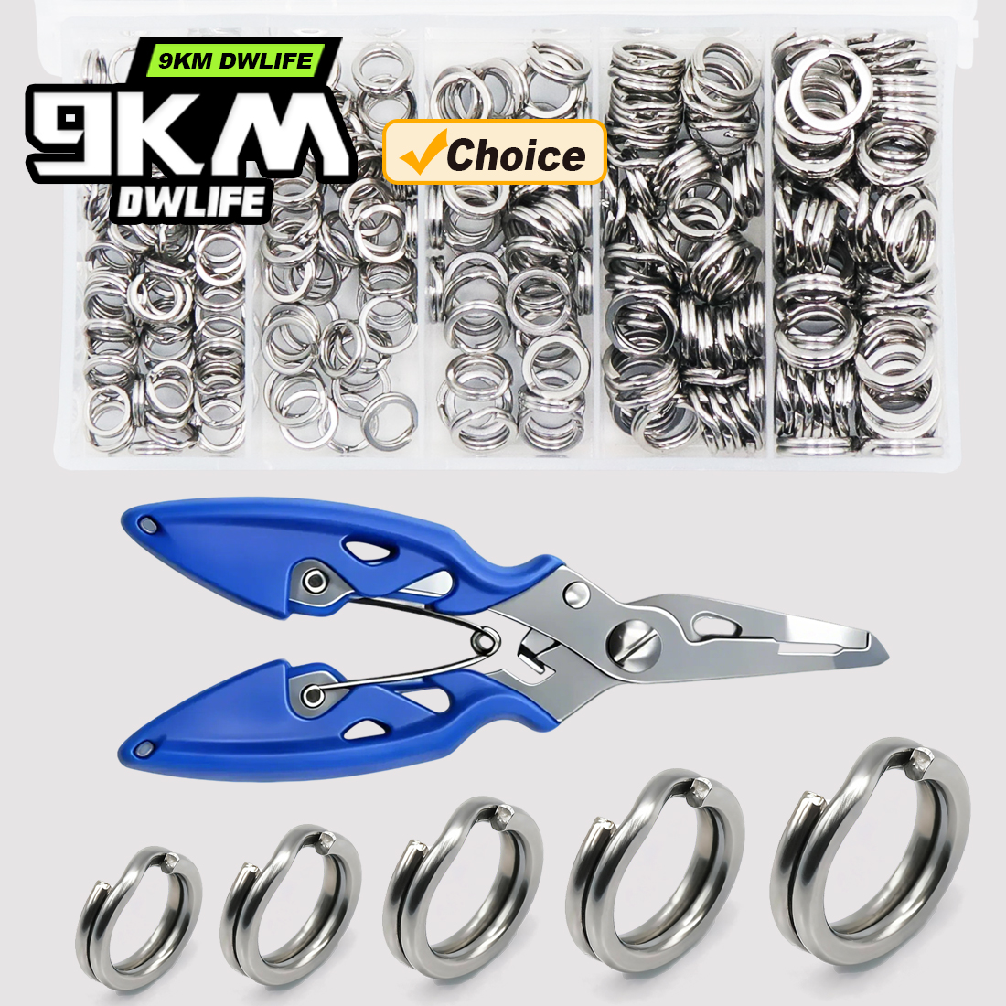 9KM Fishing Split Rings with P - مراجعة Fishing Lure Kit وسعره