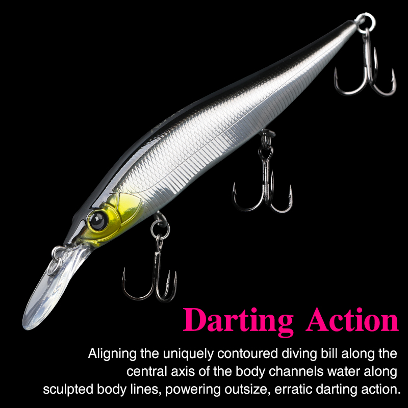 TSURINOYA  Suspending Minnow J - مراجعة Fishing Lure Jerkbait وسعره