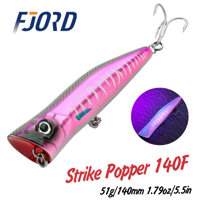 FJORD 140mm 51g Popper Fishing - مراجعة Fishing Lure Popper وسعره