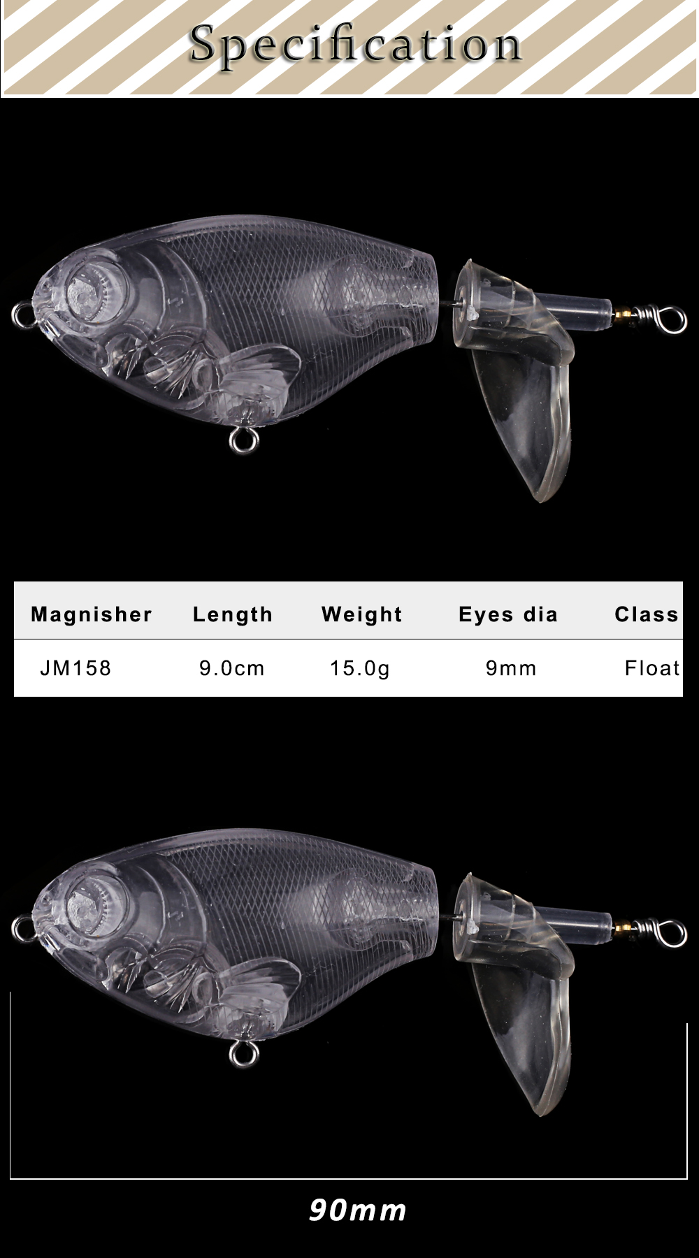 Magnisher 10pcs/lot 9CM 15G To - مراجعة Fishing Lure Popper وسعره