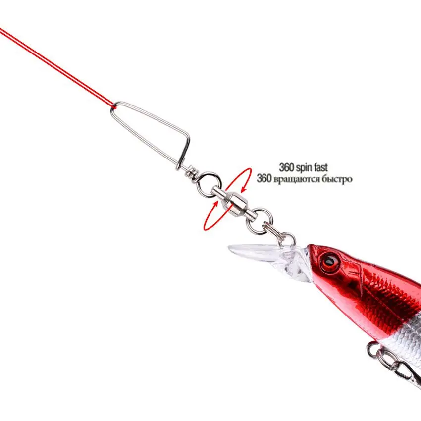 50pcs Fishing Ball Bearing Swi - مراجعة Fishing Lure Box وسعره