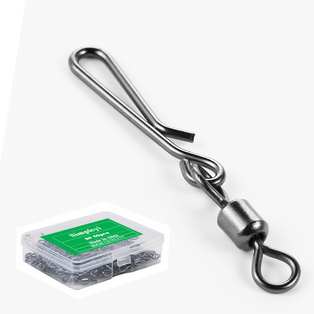 50pcs Box Rolling Swivel With  - مراجعة Fishing Lure Box وسعره