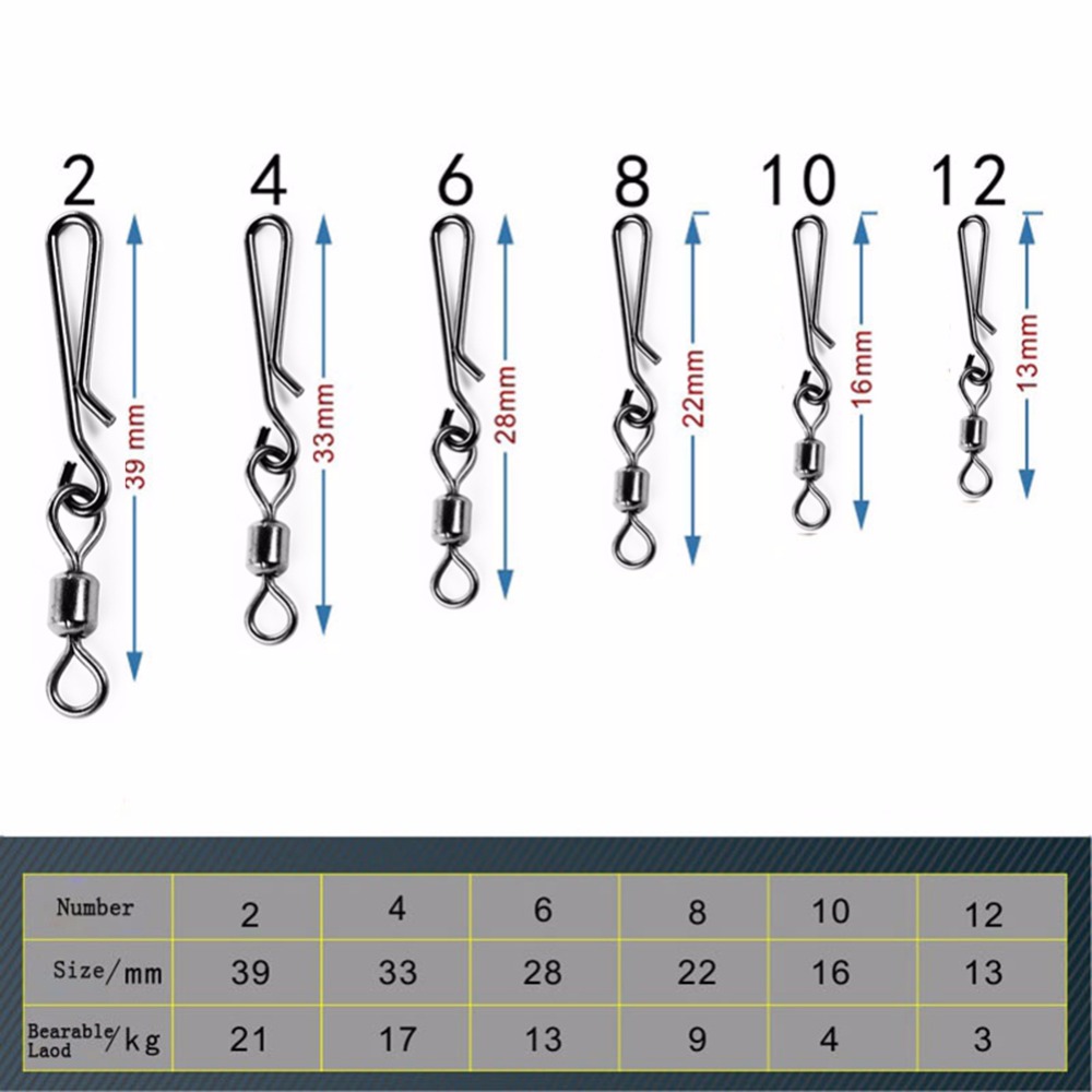 50pcs Box Rolling Swivel With  - مراجعة Fishing Lure Box وسعره